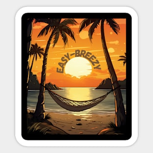 Sandy Beach, Clear Skies, and Absolute Relaxation Sticker